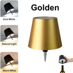 lampe table rechargeable led noir blanc doré moderne minimaliste interrupteur tactile usb