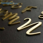 lettres alphabet bois doré classique cursive décoration murale nom porte maison