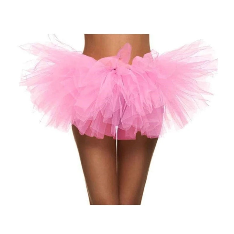 Jupe tutu tulle opaque classique multicolore adulte princesse plissée mini dài dessus genou
