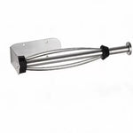 porte rouleau essuie tout argenté moderne fixation murale sans perçage multiple tiges salle bain