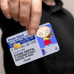 cartes d'identité personnalisées dessins animés adhésifs humour bleu blanc noir orageuses pochettes rangement