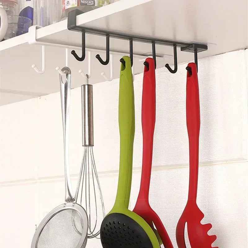 porte ustensiles cuisine suspendu clips moderne multifonction noir blanc vert pratique organisation