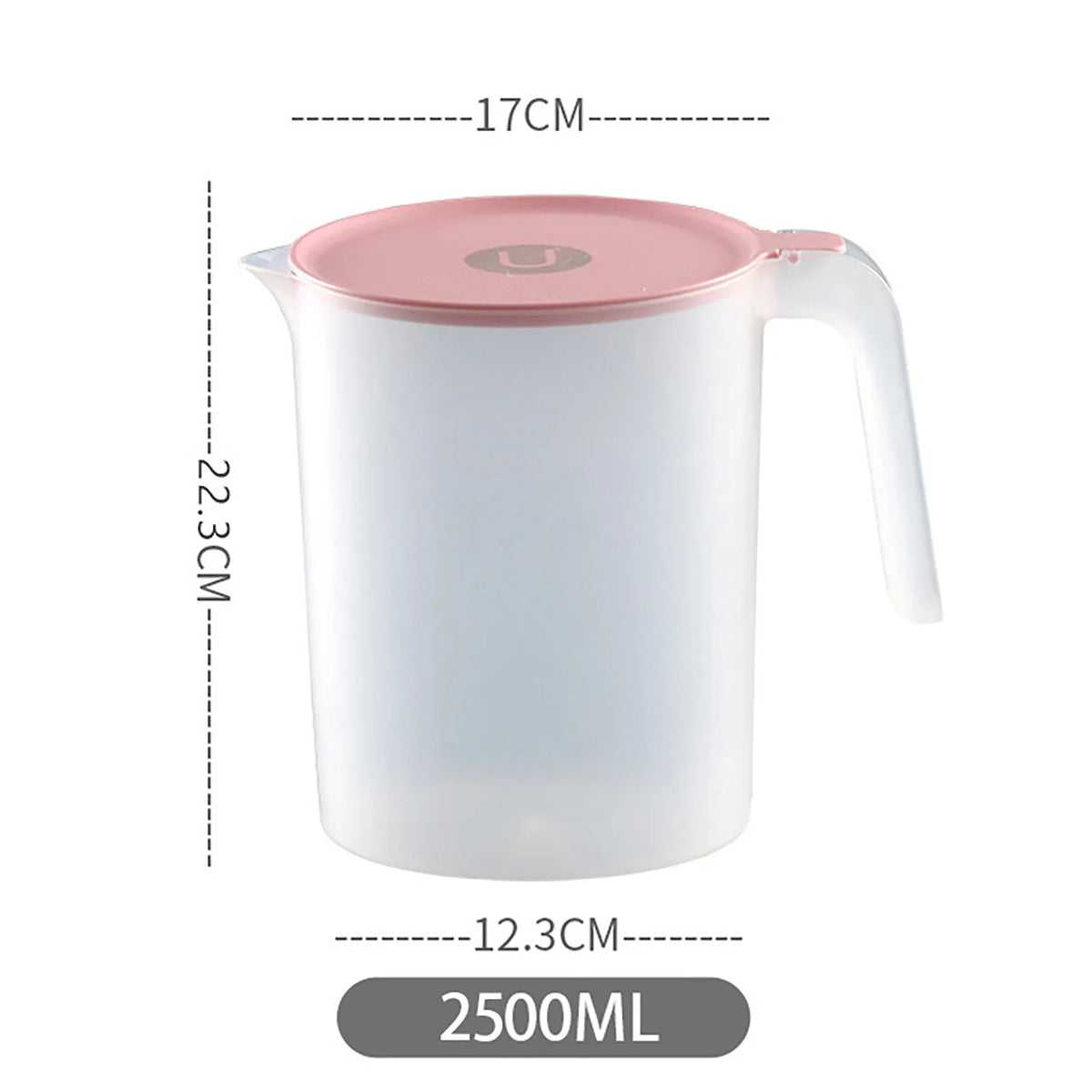carafe eau plastique 2000ml 2500ml blanc bleu rose verte moderne minimaliste poignée couvercle logo