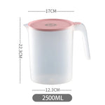 carafe eau plastique 2000ml 2500ml blanc bleu rose verte moderne minimaliste poignée couvercle logo