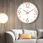 horloge murale quartz aiguille noir blanc simple facile lecture minimaliste sans tic tac moderne