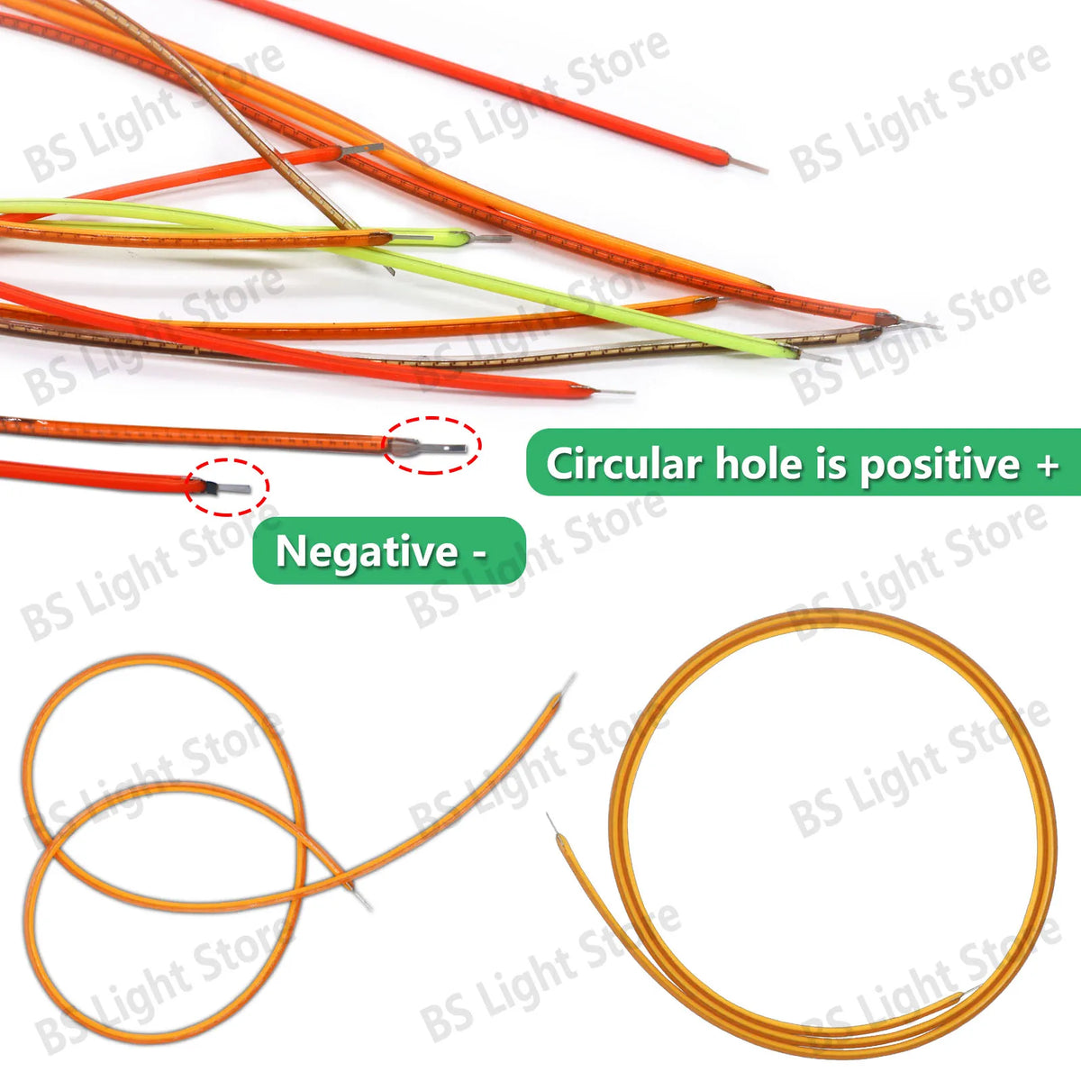 ruban led flexible lumineux décoration intérieure clips fixation couleur orange blanc rouge