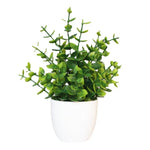plantes artificielles vertes modernes décoration intérieure extérieure pot blanc feuilles fines exposition ordinateur