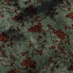 tissu velours vert fleurs brodé classique élastique jacquard biodegradable bricolage couture materiel ondule opacité