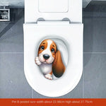 stickers decoratifs toilette animaux 3d realistes blanc gris beige opaques diverse options variante