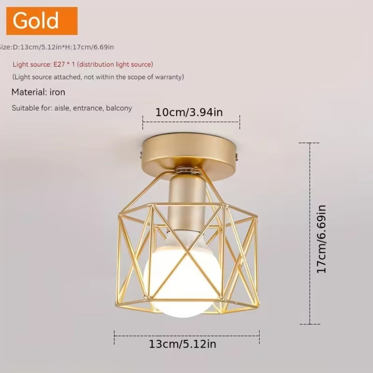 lampe moderne or noir structure métal éclairage intérieur chambre salon