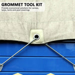 kit grommets argentés outils perforation boîte rangement textiles pratique utilitaire
