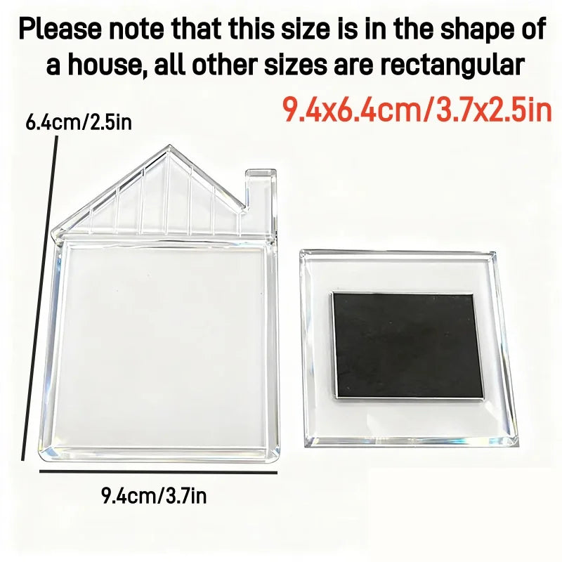 cadre photo magnétique transparent acrylique réfrigérateur petit décoration maison moderne plusieurs tailles