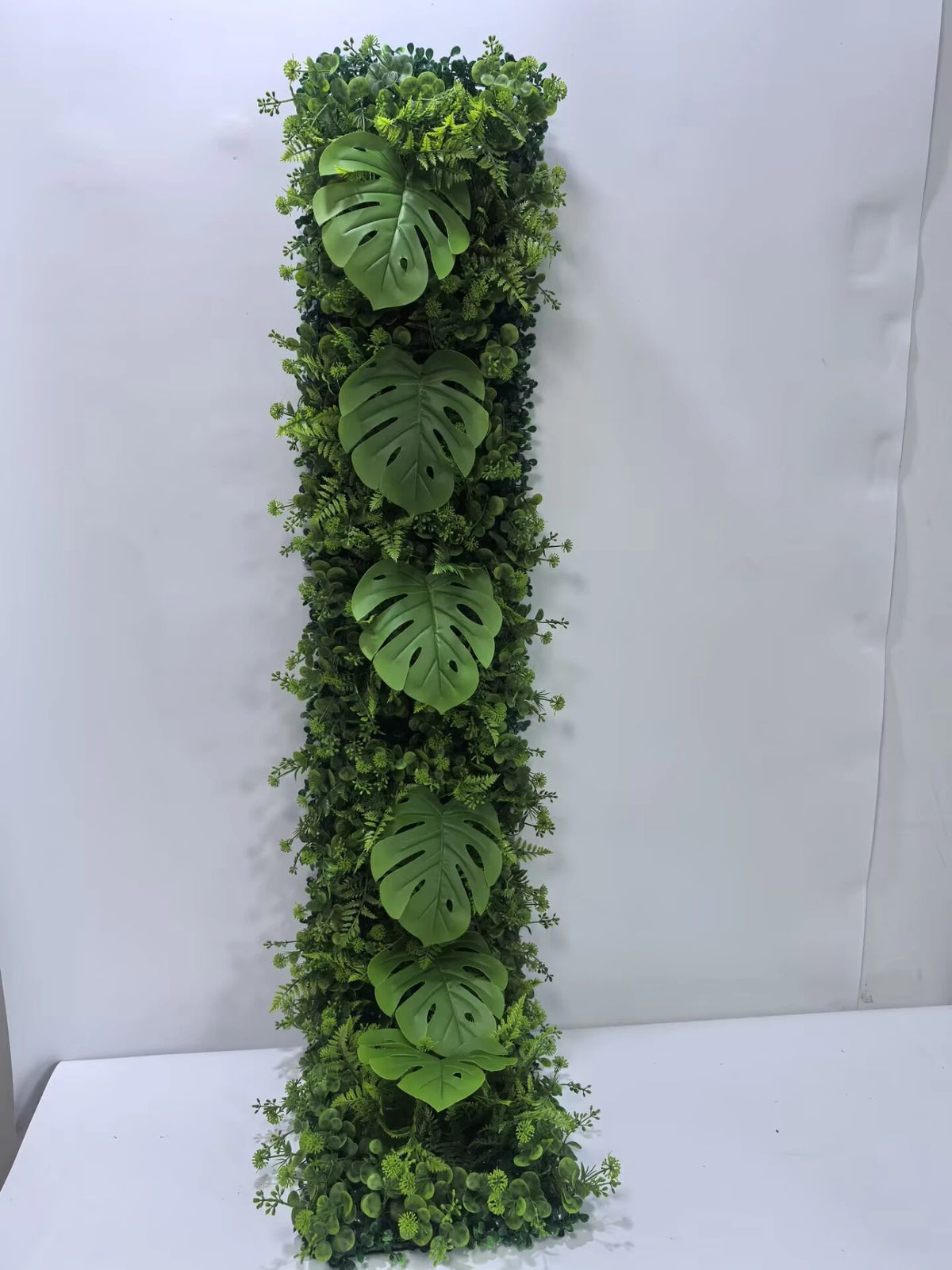 décoration murale moderne plante artificielle feuilles vertes grande petite monsteraintérieur