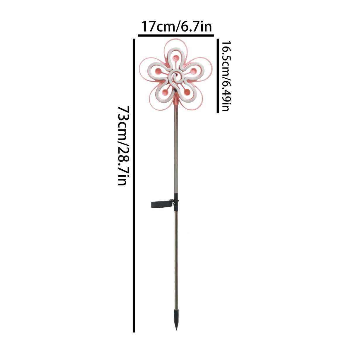 lumière solaire fleur motif floral moderne orange bleu rose jardin patioextérieur led étanche