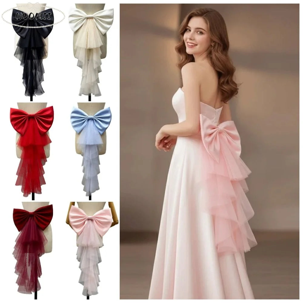 ruban satiné tulle classique festif noeud décoratif largeur 39cm rouge rose blanc noir bleu