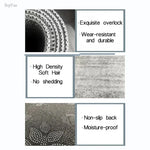 tapis texturé gris blanc moderne antidérapant polyester durable usage multipleintérieur extérieur