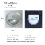 lumière murale led capteur pir moderne interrupteur noir blanc doré fixations vis