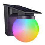 lampe solaire murale ip65 panneau solaire globe lumineux noir blanc