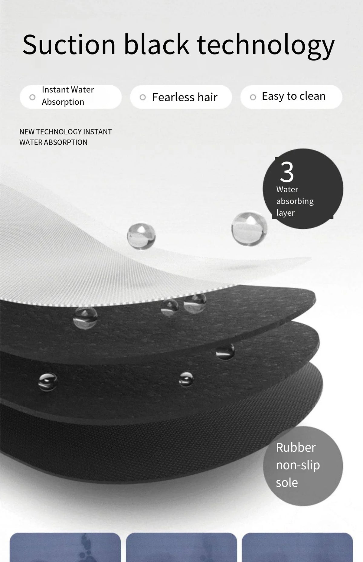 tapis bain gris vert moderne minimaliste lavable main machine usage maison salle bain