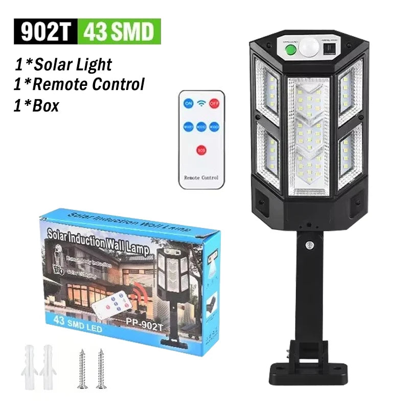 lampe solaire moderne ip65 led autoinstallation vis télécommandeextérieur noir étancheurgence