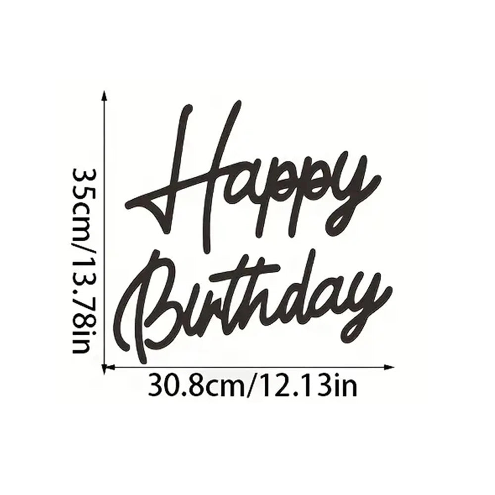 décoration moderne anniversaire happy birthday ballons couleur argentée festiveOpaque pieds métalliques