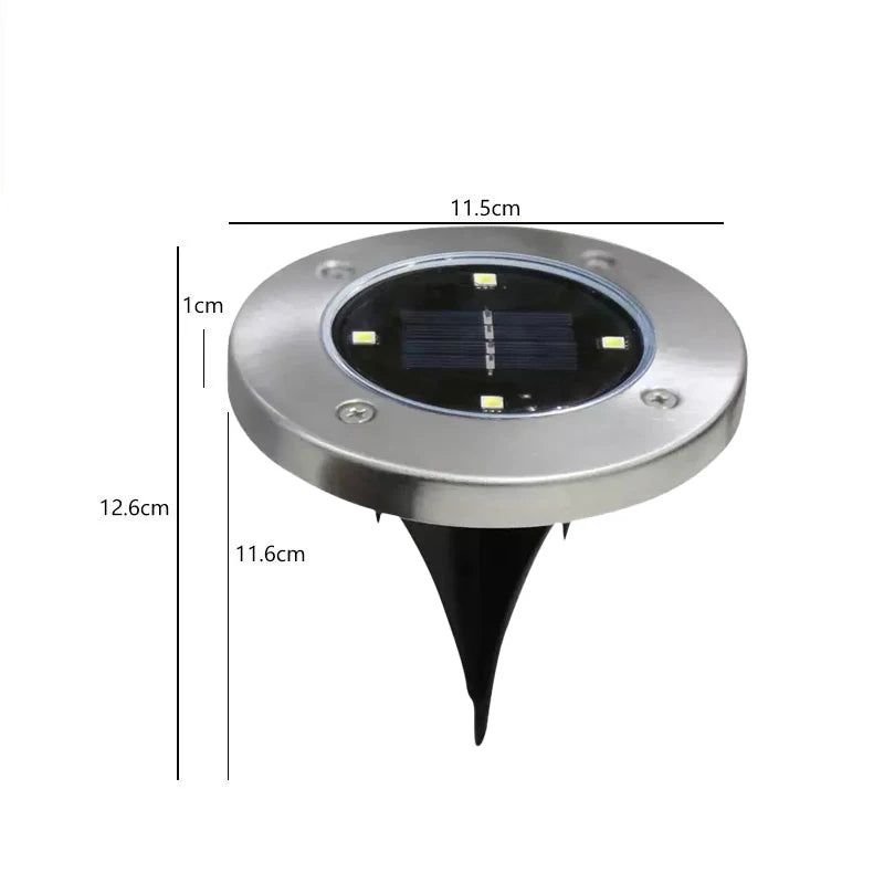 lampe solaire argentée led moderne ip65 intelligent lumière extérieure jardin autonomie