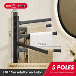 porte serviettes mural pliable gris moderne fixations vis serviettes