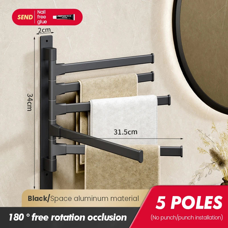 porte serviettes mural pliable gris moderne fixations vis serviettes