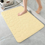 tapis bain antidérapant 3d relief galets moderne salle absorption rapide machine