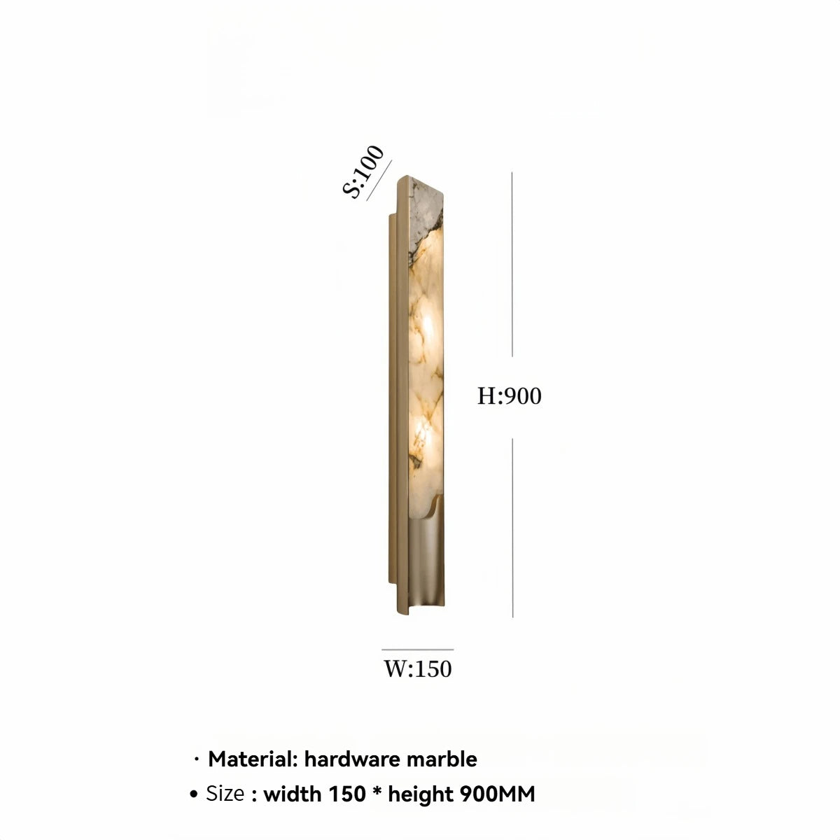 lampe murale moderne marbre blanc minimaliste 4500K 3000K 6000K chambre cuisine entree sdb