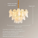 lustre led blanc doré feuillagé classique baroque translucide cristaux salon chambre