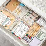 boîtes rangement blanc gris bleu rose modernes empilables lisses opaques cosmétiques bijoux