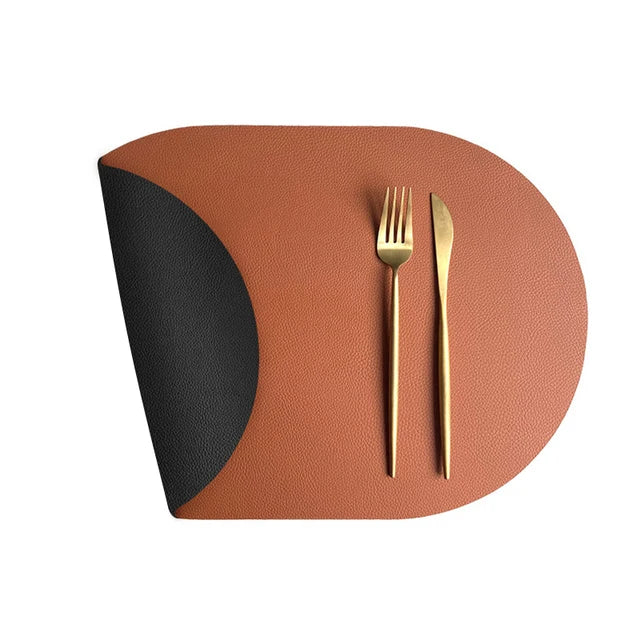 serviettes table vert foncé simili cuir moderne respectueuses l'environnement 44cm 30cm sans fixations fourchettes