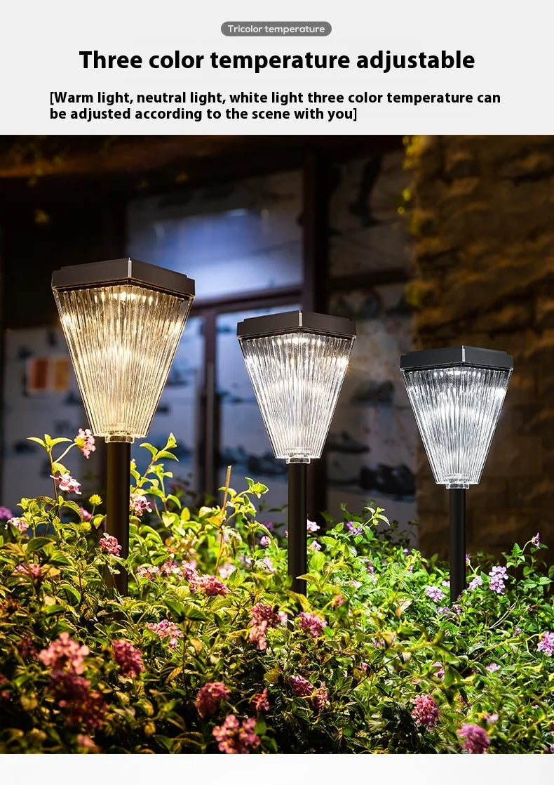 lampes solaires modernes haute luminosité led autonome noir blanc strass