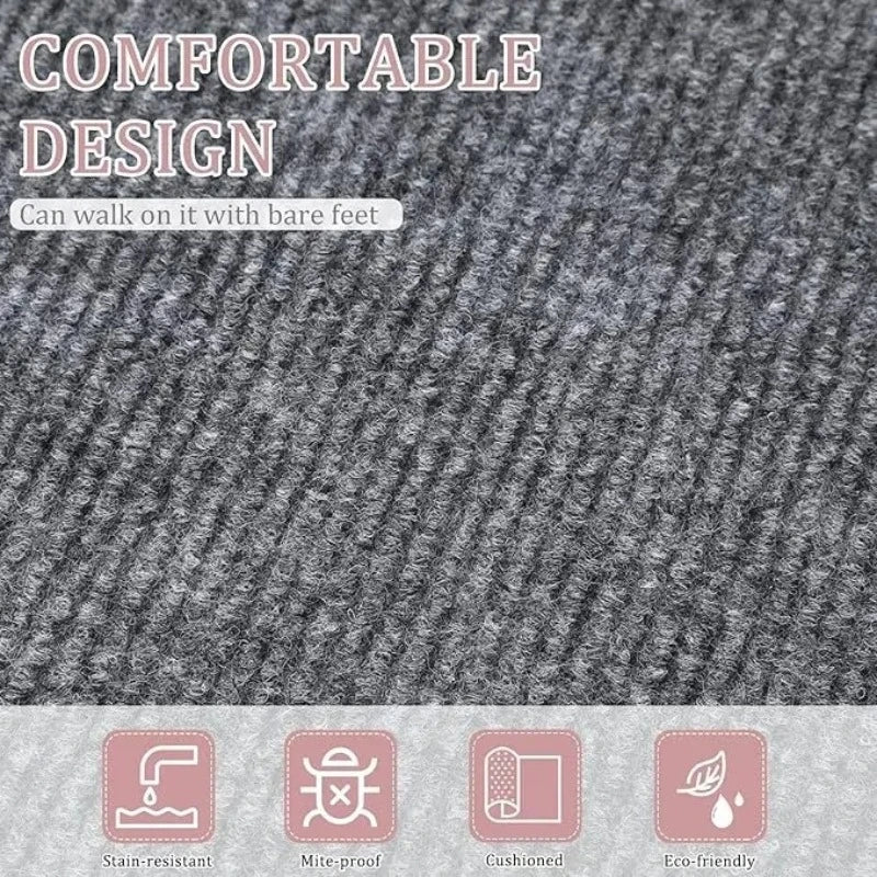 tapis adhésif gris texture tissée antidérapant moderne intérieur maison cuisine salle bain