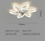 plafonnier moderne or noir feuilles stylisées led télécommande flux lumineux 2000 82000 tension 110