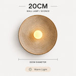 éclairage mural led moderne minimaliste beige marron blanc gris strié circulaire scandine rustic boheme