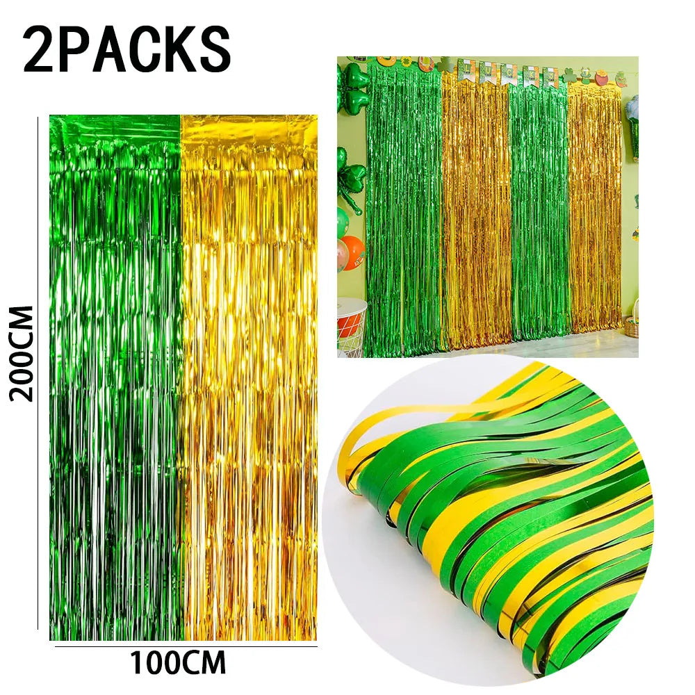 rideau franges métalliques couleurs vives mariage anniversaire décoration festive adhésif pack deux