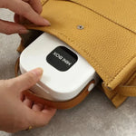 boîte rangement bijoux portable haute capacité simili cuir blanc marron silicone lavable moderne compact