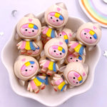 figurines animées colorées cartoon personnages accessoires coronnes chapeaux sacs ornement scrapbooking bricolage