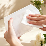 boîte rangement transparente éponges maquillage poignée moderne 12 tampons coton tige anti poussière organisateur