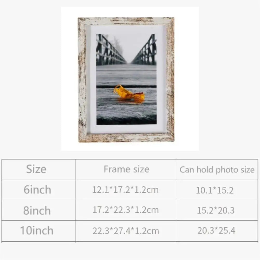 cadre photo bois moderne blanc marron hydrangées paysages minimaliste 10 pouces