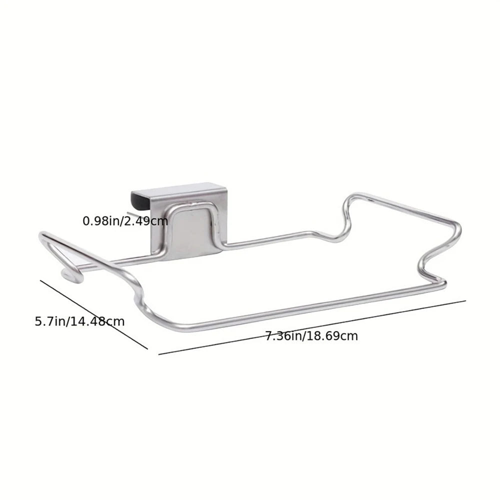 support sac poubelle suspendu acier inoxydable moderne cuisine respectueux environnement transparent multisac utilisation multiple
