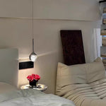 lampe suspendue moderne minimaliste cristal lunaire salle bain restaurant chambre exposition