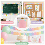 ruban autocollant rayé moderne rose jaune vert bleu violet pvc 5m largeur 7,5cm
