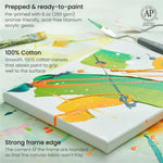 toiles d'art blanches modernes coton 10x10cm 4x4in 20x30cm 8x12in 30x50cm 12x20in