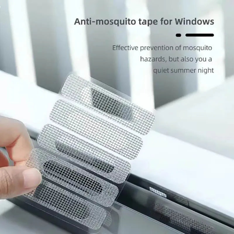 rubans adhésifs anti moustiques fenêtres maille fine transparents pratiques 15cm 6cm 9cm 62cm pack