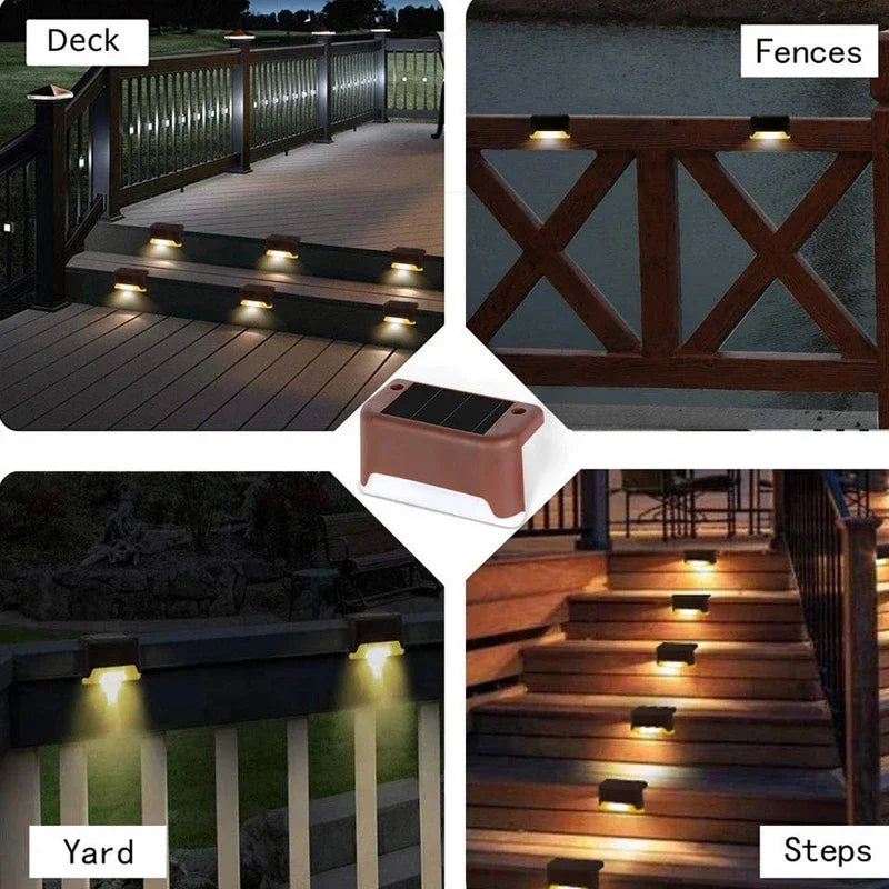 lampe solaire moderne adhésive led noir marron blanc extérieure jardin patio balcon