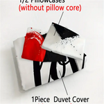 ensemble literie moderne coeurs peints main love you blanc rouge noir polyester