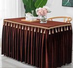 jupe table velours rouge blanc vert foncé gris violet classique réutilisable maison mariage banquet